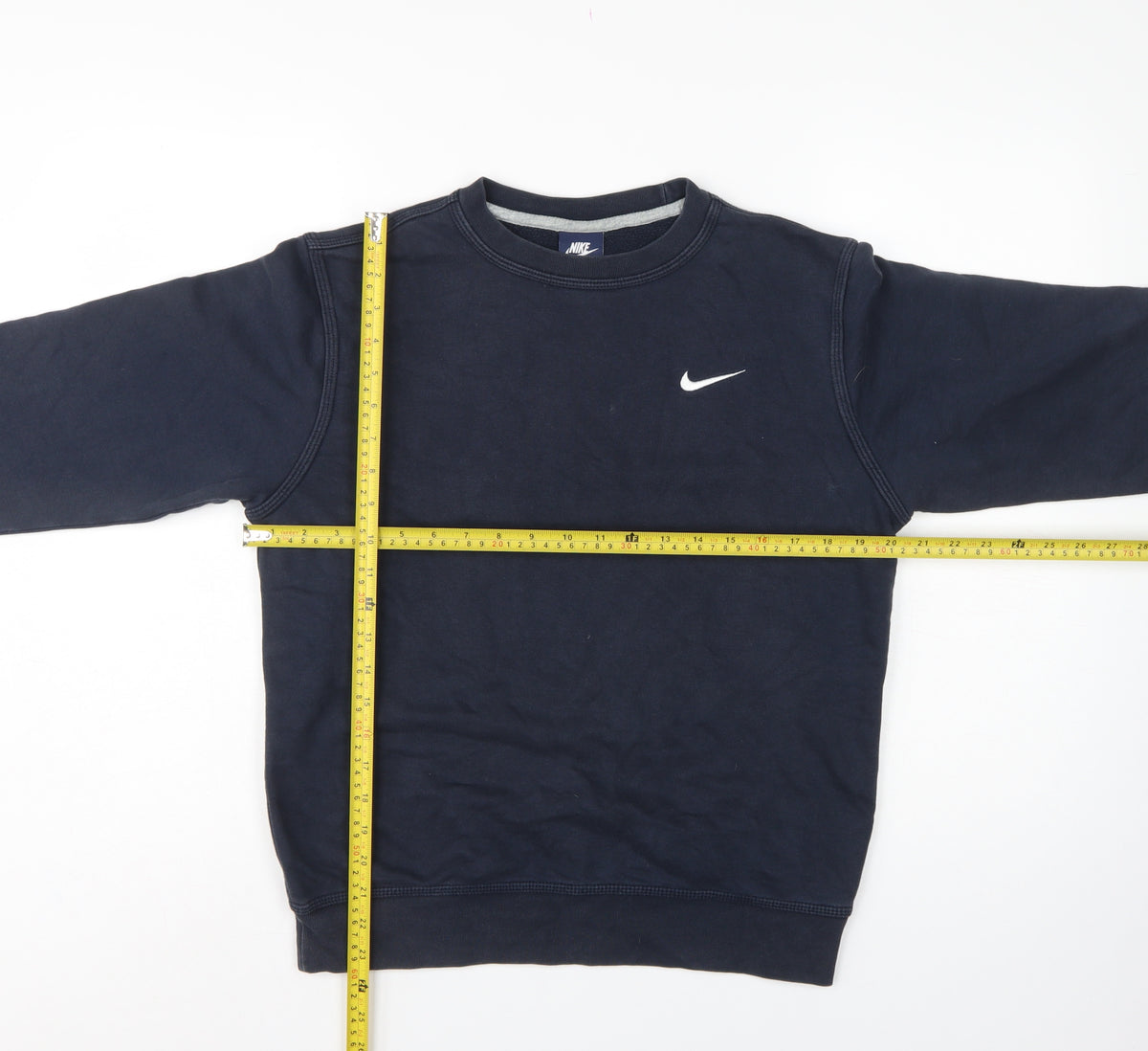 Nike Men's Blue S Pullover Crew Neck Logo Sweatshirt