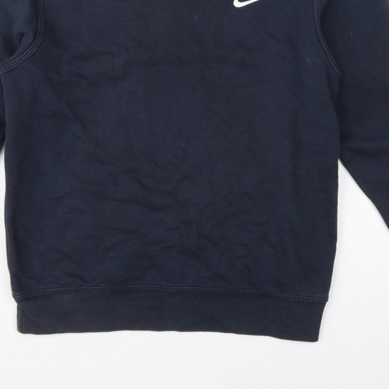 Nike Men's Blue S Pullover Crew Neck Logo Sweatshirt