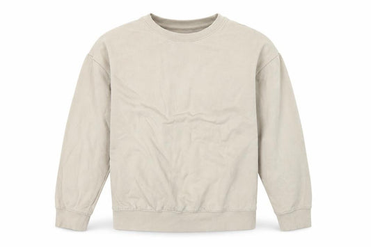 H&M Men’s Beige M Loose Fit Crew Neck Fleece Pullover Sweatshirt