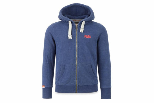 Superdry Men’s Blue S Full Zip Hooded Fleece Hoodie