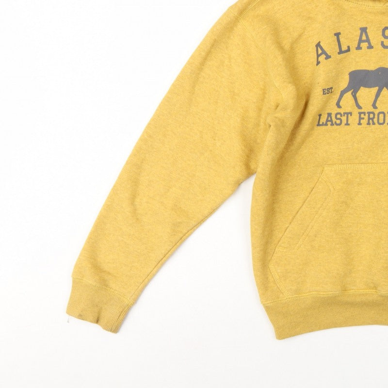 Outfitter Trading Co Boys Yellow L Alaska Moose Pullover Hoodie