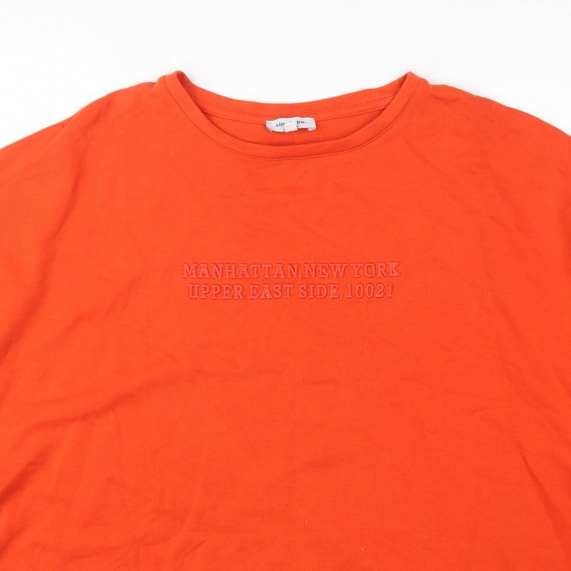Simply Be Women Orange Size 28 Pullover Sweatshirt Balloon Sleeve