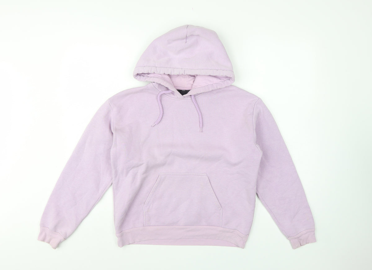 Topshop Women’s Pink UK 8 Petite Pullover Hoodie Drawstring Pockets