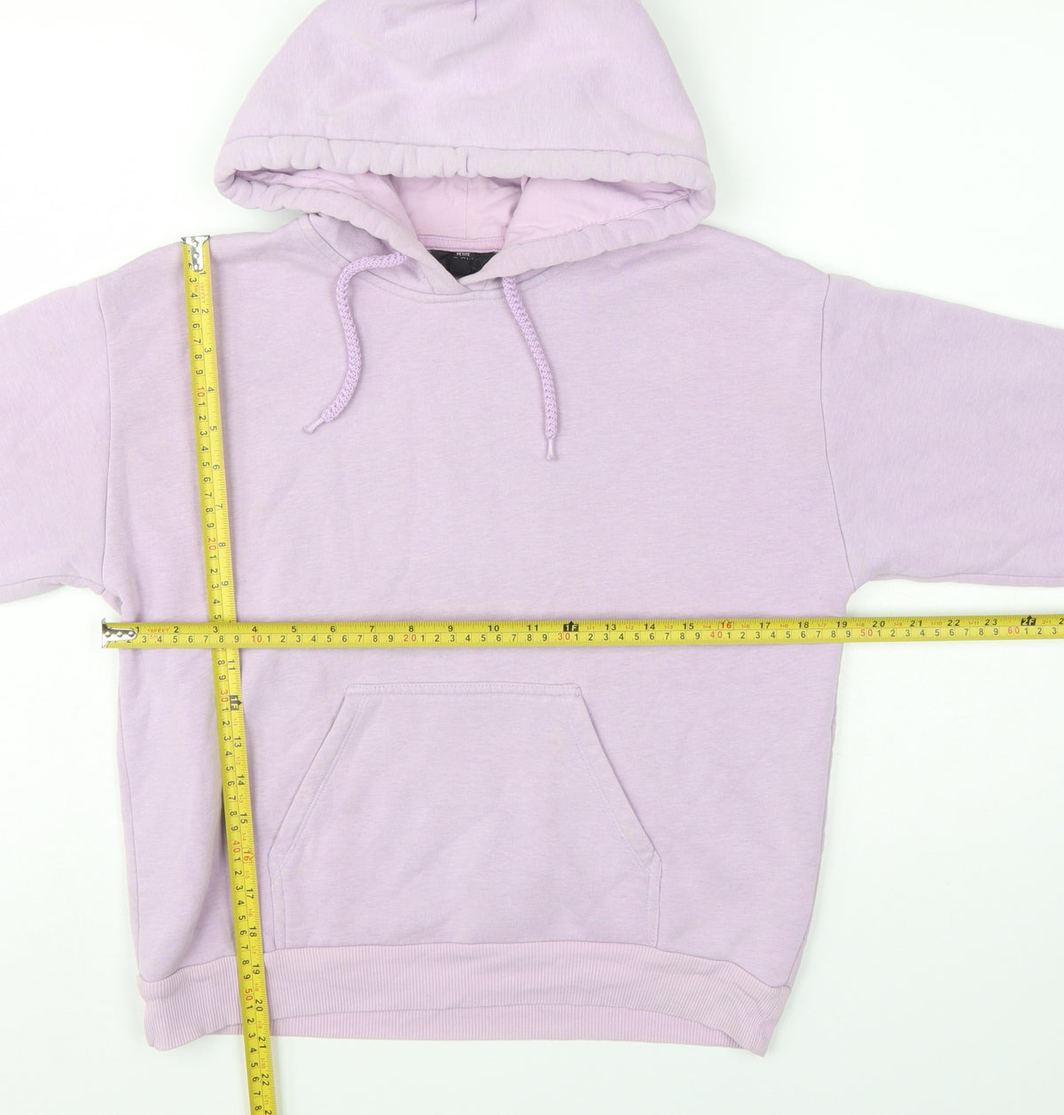 Topshop Women’s Pink UK 8 Petite Pullover Hoodie Drawstring Pockets