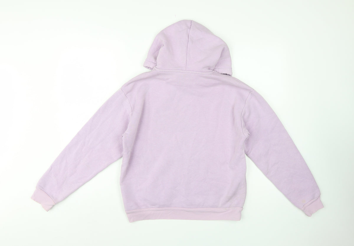 Topshop Women’s Pink UK 8 Petite Pullover Hoodie Drawstring Pockets