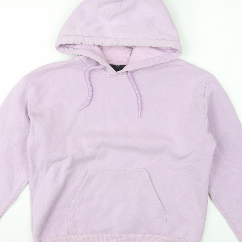 Topshop Women’s Pink UK 8 Petite Pullover Hoodie Drawstring Pockets