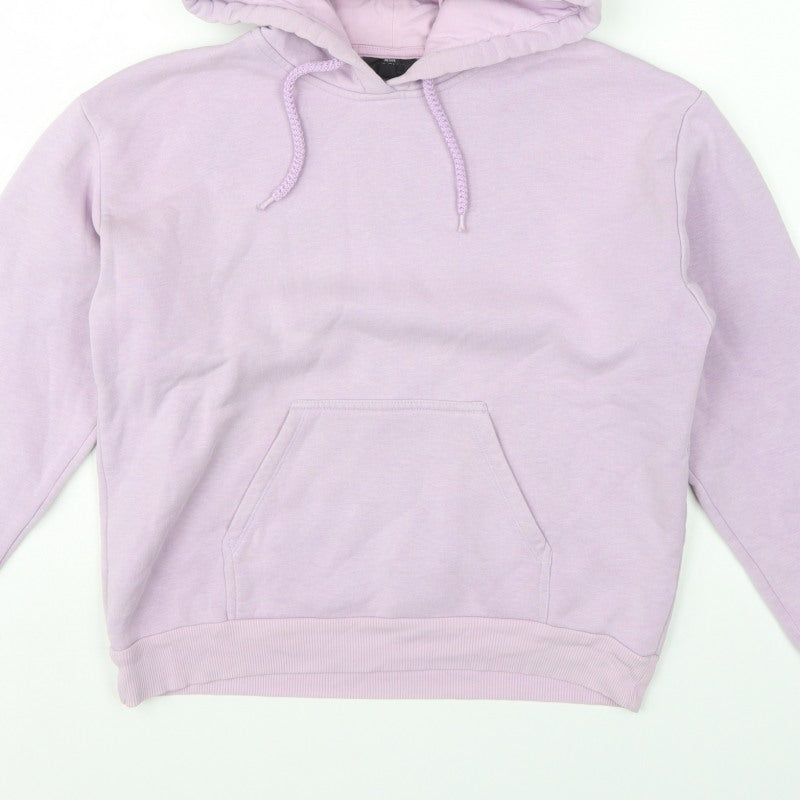 Topshop Women’s Pink UK 8 Petite Pullover Hoodie Drawstring Pockets