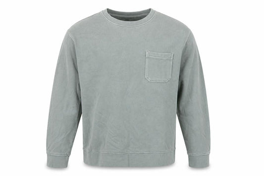 Marks and Spencer Men's Green XL Relaxed Fit Crew Neck Pocket Sweatshirt