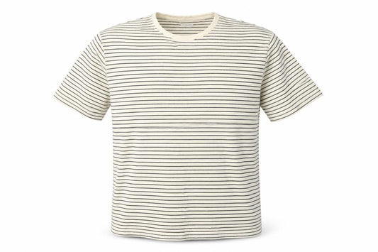 Jack & Jones Men’s White Navy Stripe XL Crew Neck Cotton T-Shirt