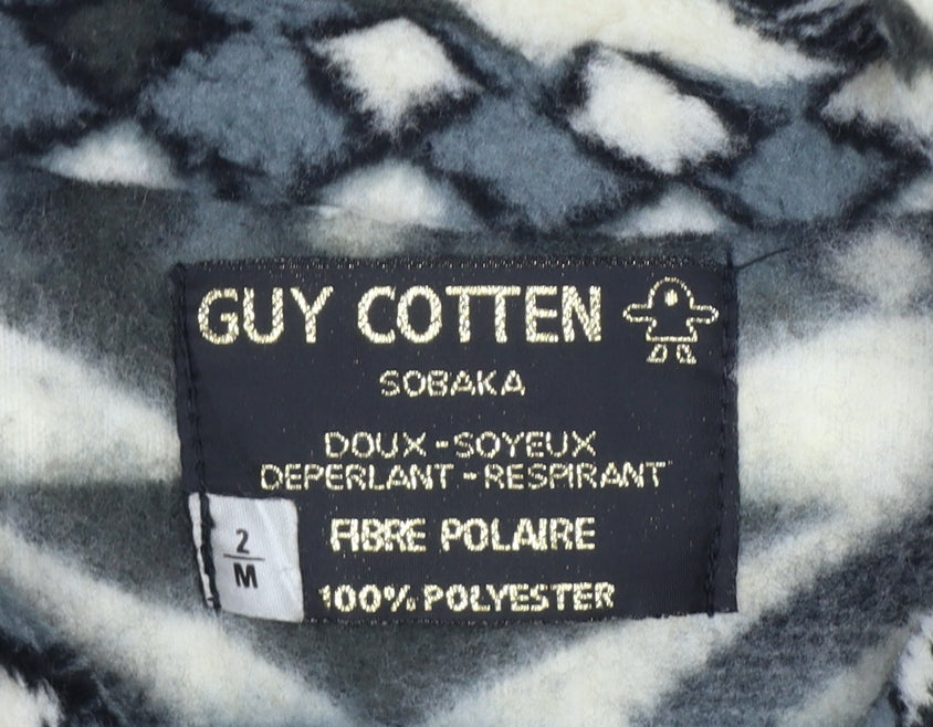 Guy Cotten Men's M Black Aztec Fleece Snap Pullover Sweatshirt