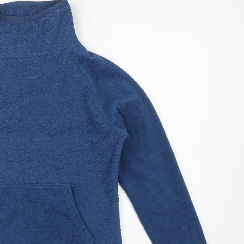 Weird Fish Women Blue Size 10 Pullover Fleece High Neck Sweatshirt