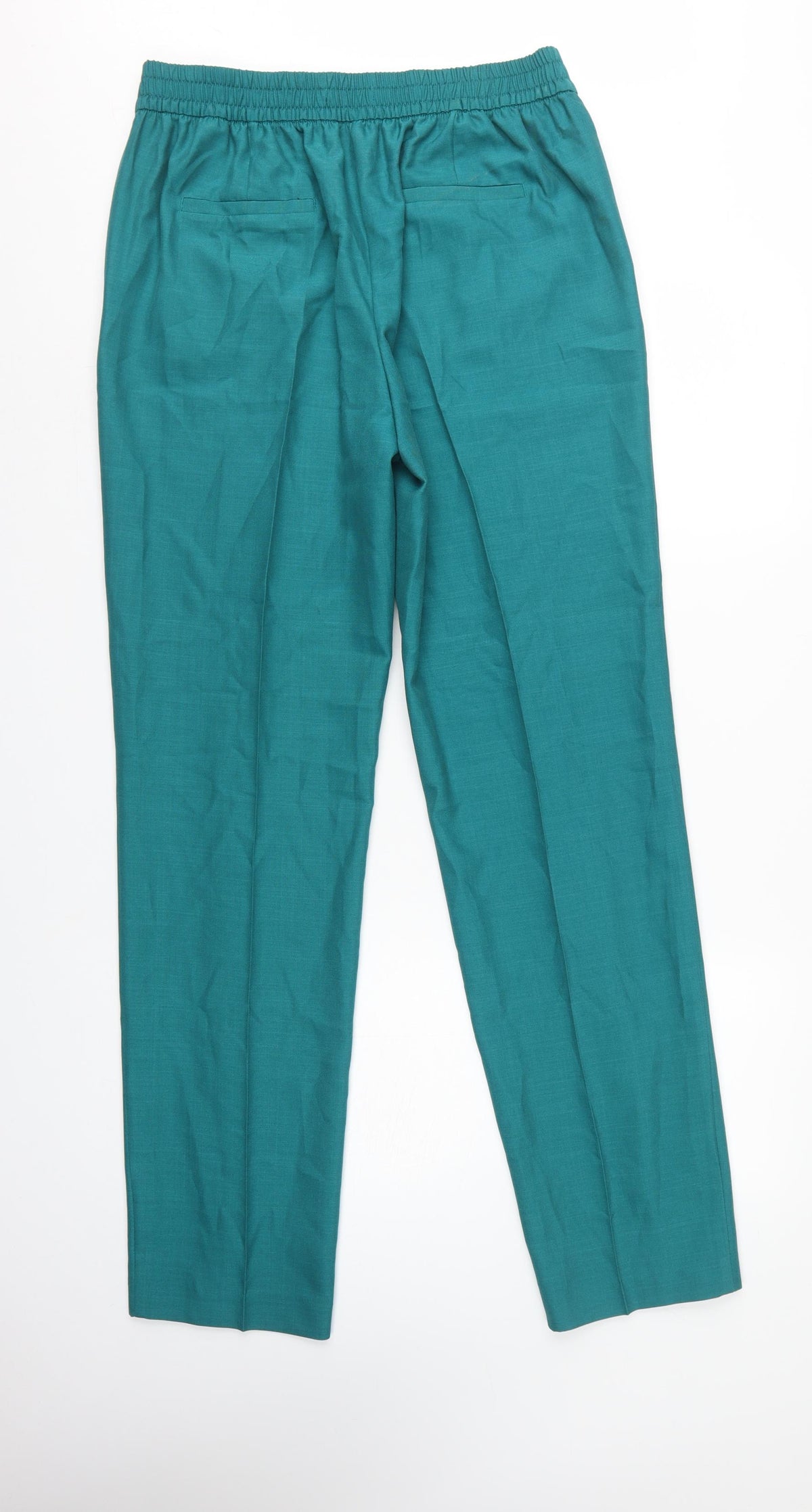 Marks and Spencer Women's Aqua Blue Size 12 Long Straight Trousers