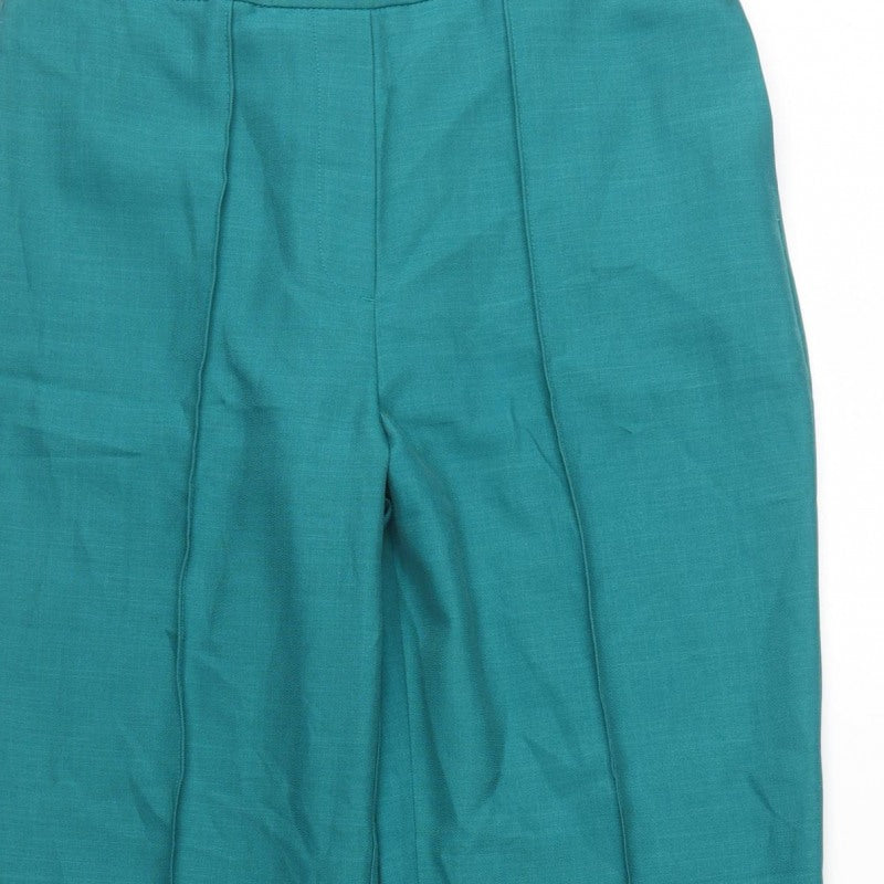 Marks and Spencer Women's Aqua Blue Size 12 Long Straight Trousers
