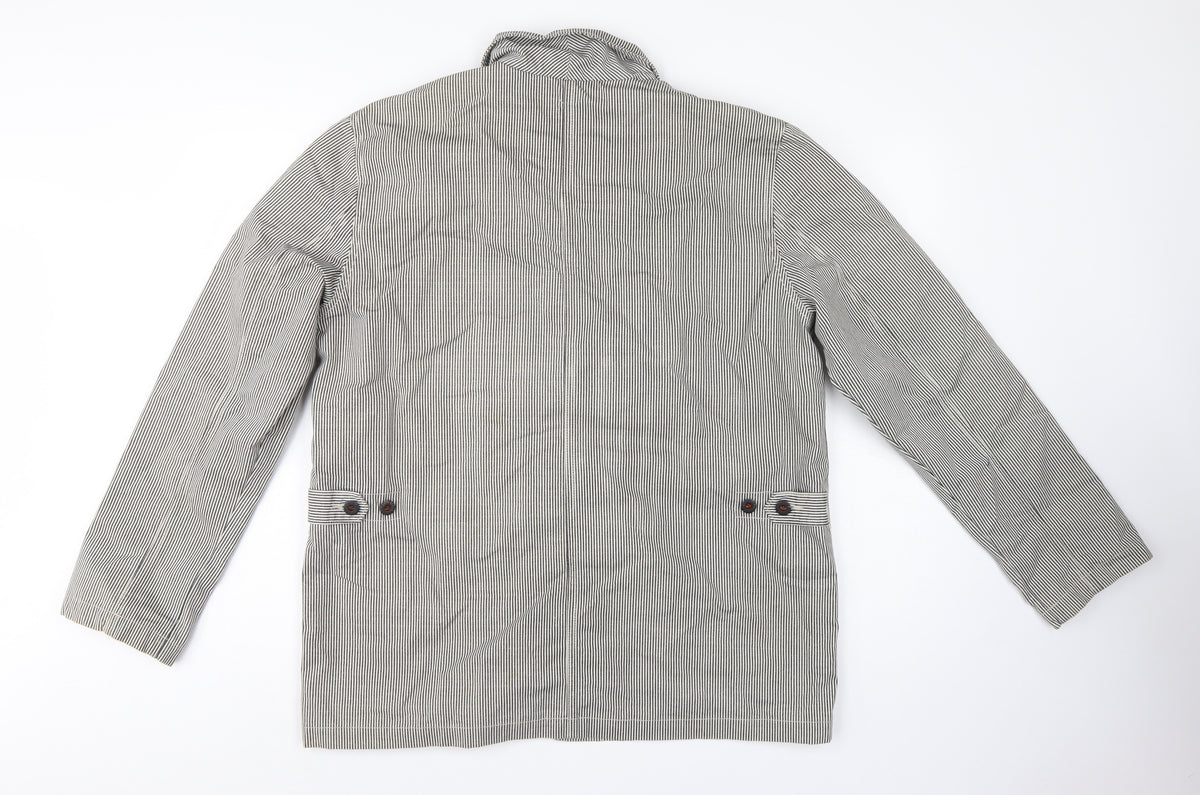 Levi's Men's Grey Striped Cotton Blend Workwear Jacket L
