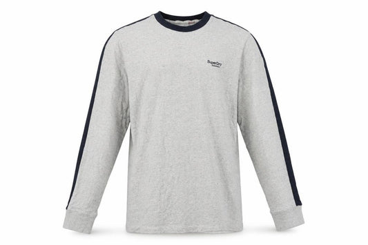 Superdry Men’s Grey L Long Sleeve Athletic Logo Crew Neck T-Shirt