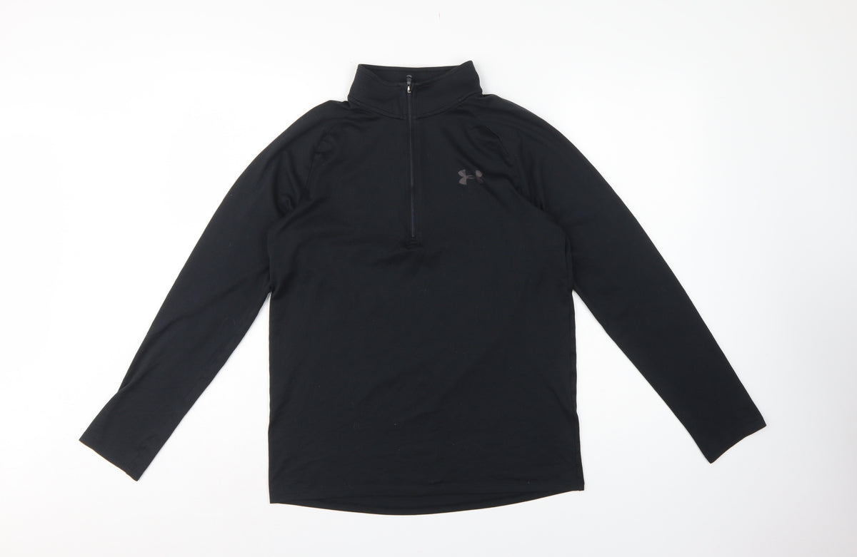 Under Armour Men's Black S HeatGear 1/4 Zip Pullover Training Top