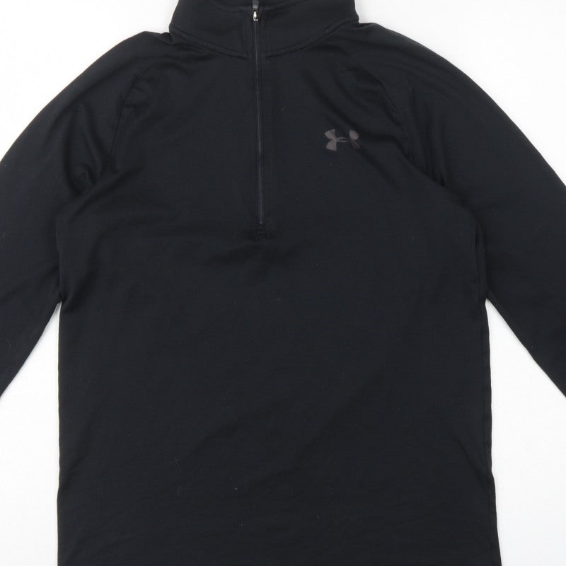 Under Armour Men's Black S HeatGear 1/4 Zip Pullover Training Top