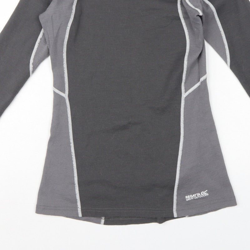 Regatta Women’s Grey UK 12 Basic Thermal Long Sleeve Raglan Activewear Top
