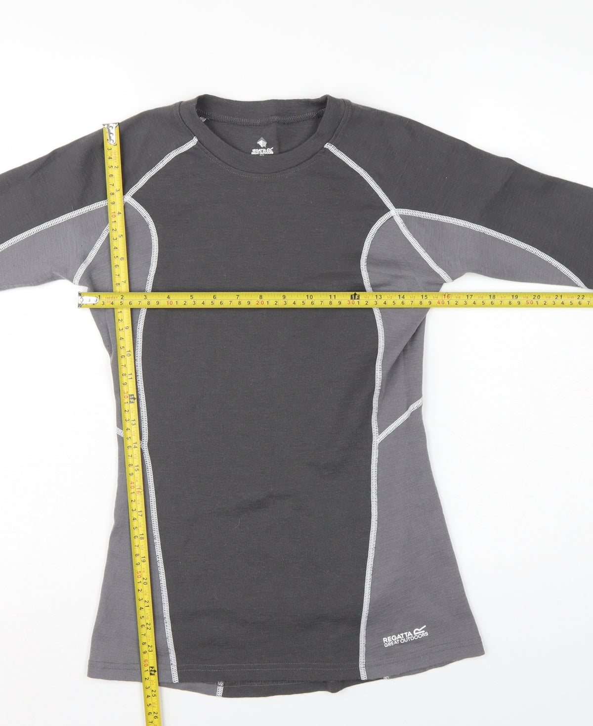 Regatta Women’s Grey UK 12 Basic Thermal Long Sleeve Raglan Activewear Top