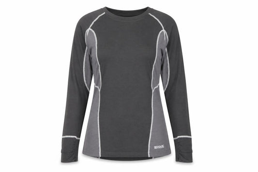 Regatta Women’s Grey UK 12 Basic Thermal Long Sleeve Raglan Activewear Top