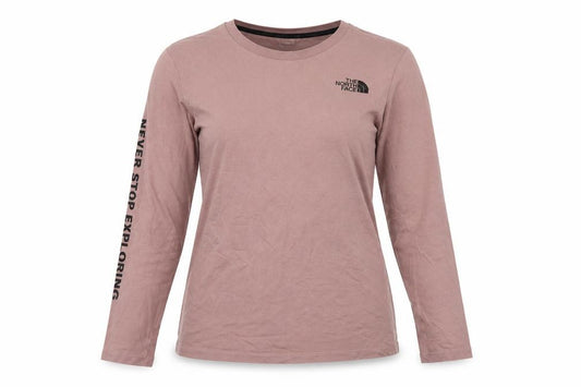 The North Face Women Pink XS Basic Long Sleeve Logo T-Shirt