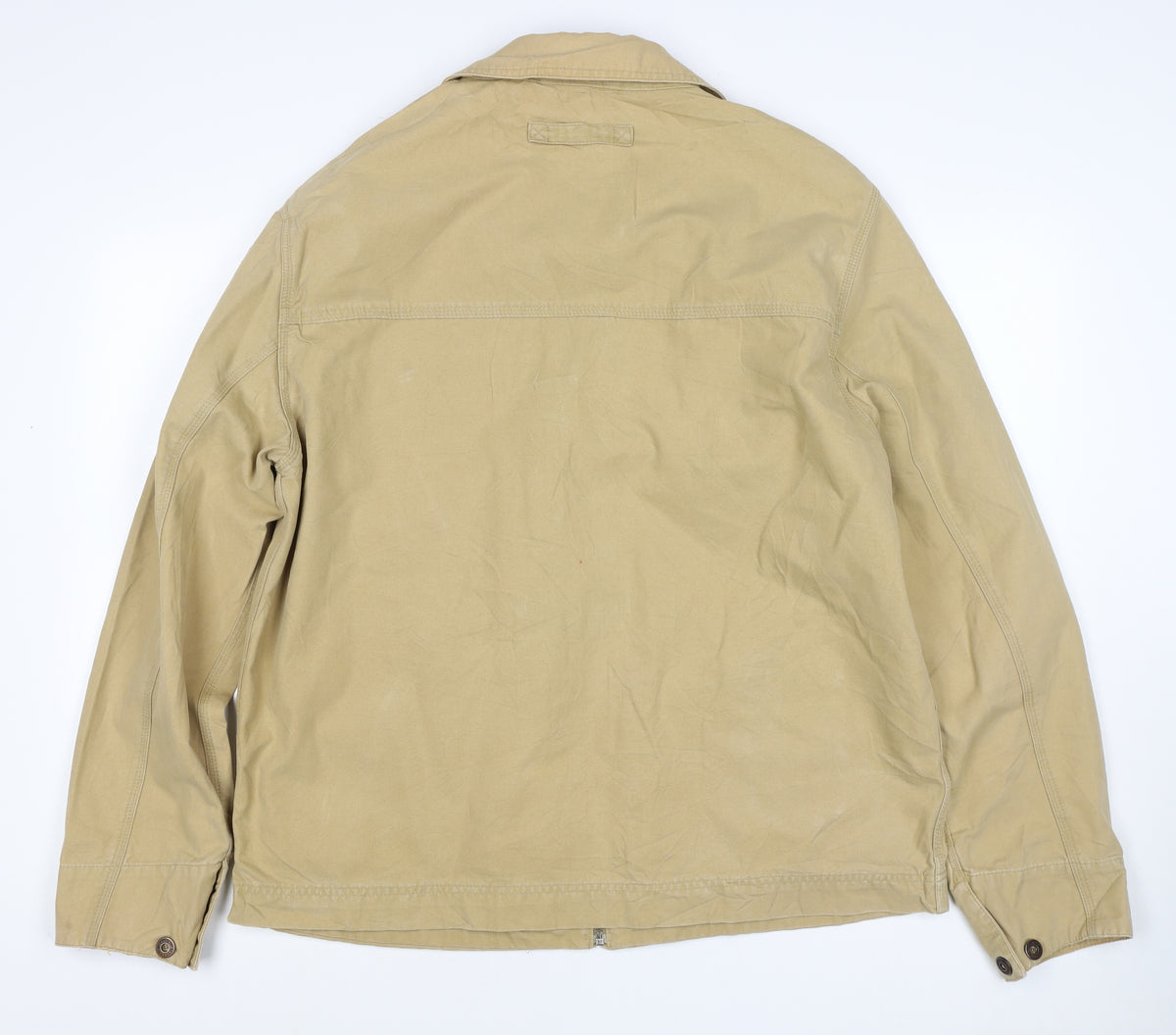 M&S Blue Harbour Men’s Beige XL Cotton Zip Casual Jacket
