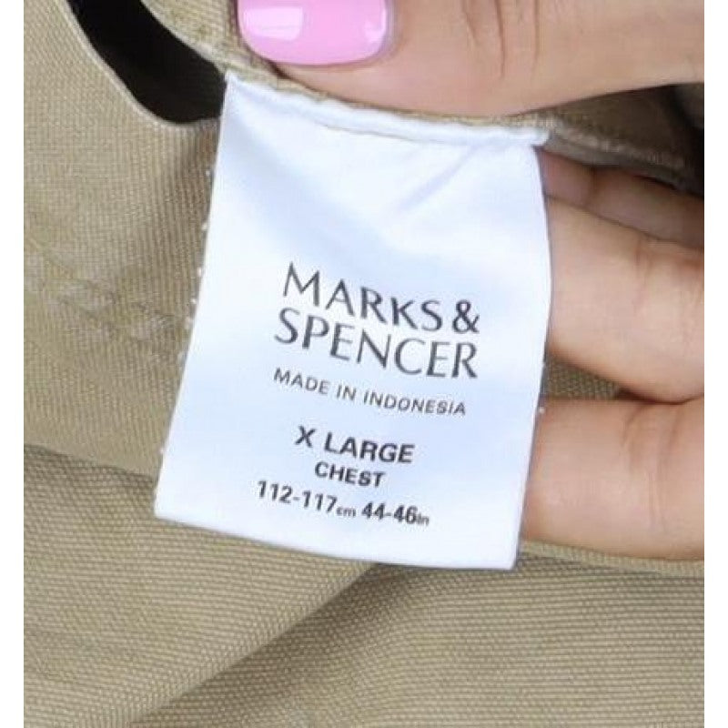 M&S Blue Harbour Men’s Beige XL Cotton Zip Casual Jacket