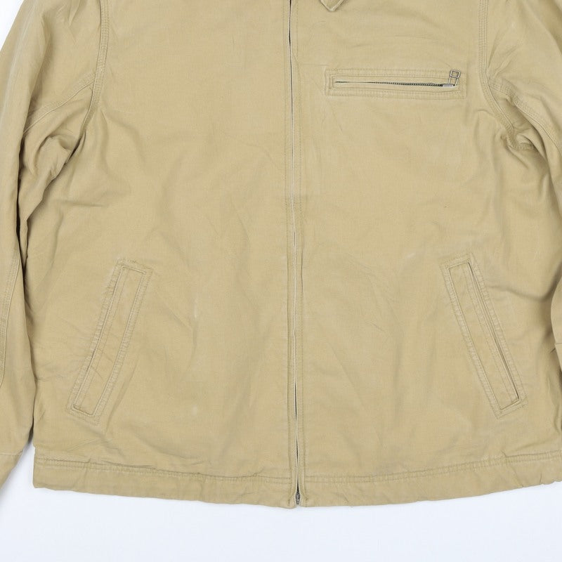 M&S Blue Harbour Men’s Beige XL Cotton Zip Casual Jacket
