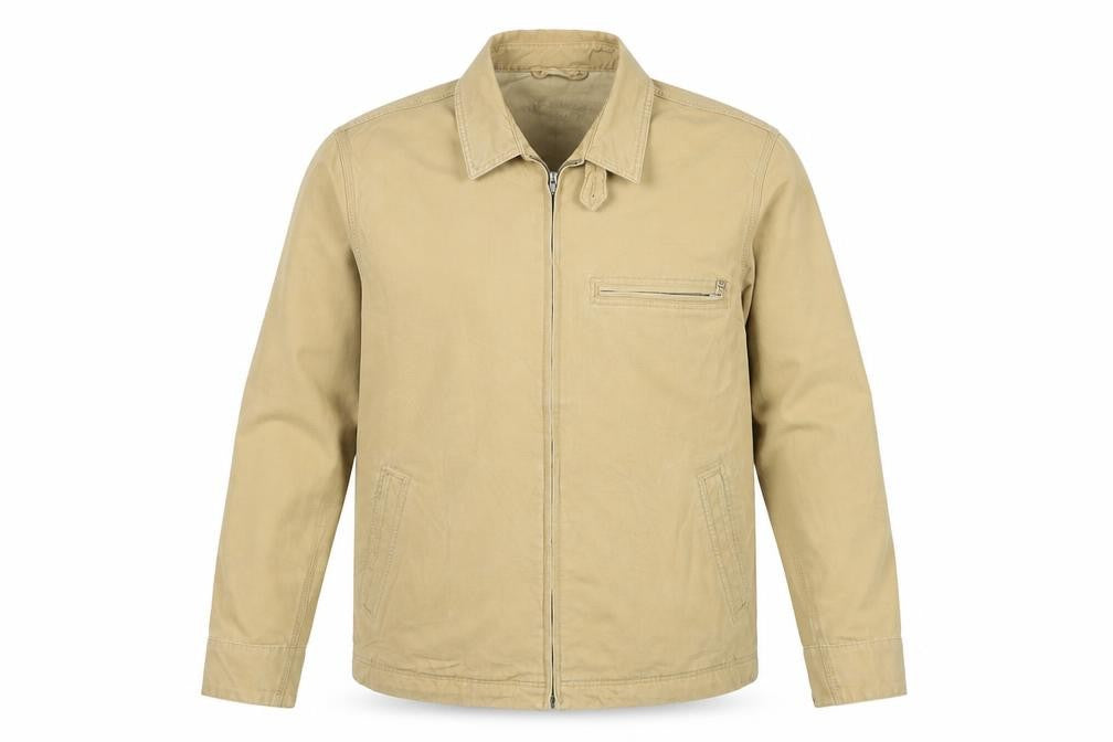 M&S Blue Harbour Men’s Beige XL Cotton Zip Casual Jacket