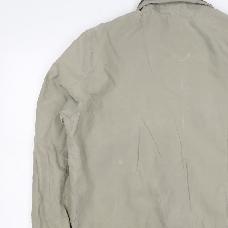 Marks & Spencer Men's Beige XL Bomber Jacket Zip Pockets