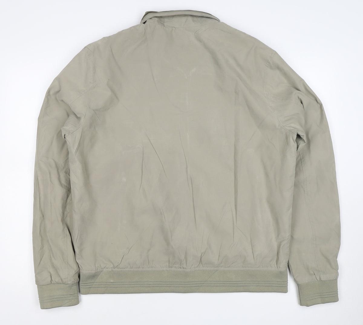 Marks & Spencer Men's Beige XL Bomber Jacket Zip Pockets