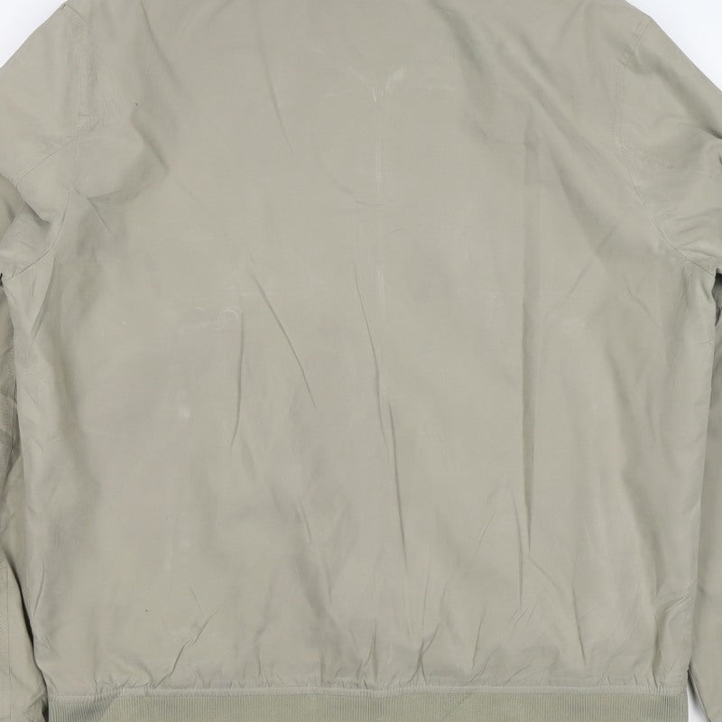 Marks & Spencer Men's Beige XL Bomber Jacket Zip Pockets