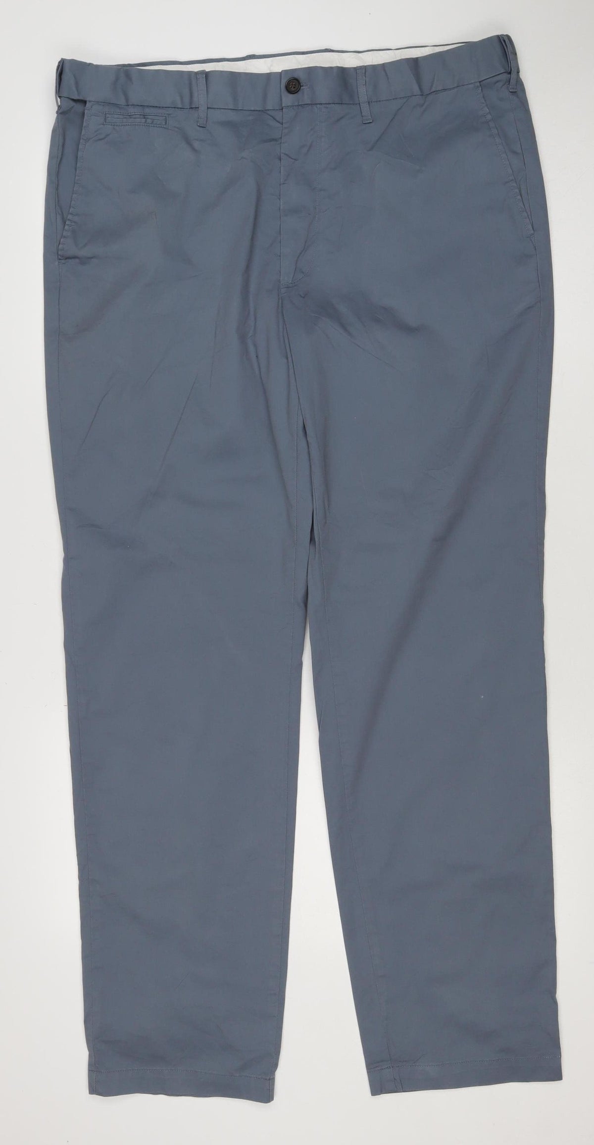 Marks & Spencer Unisex Adults Blue 40 Regular Fit Chino Trousers