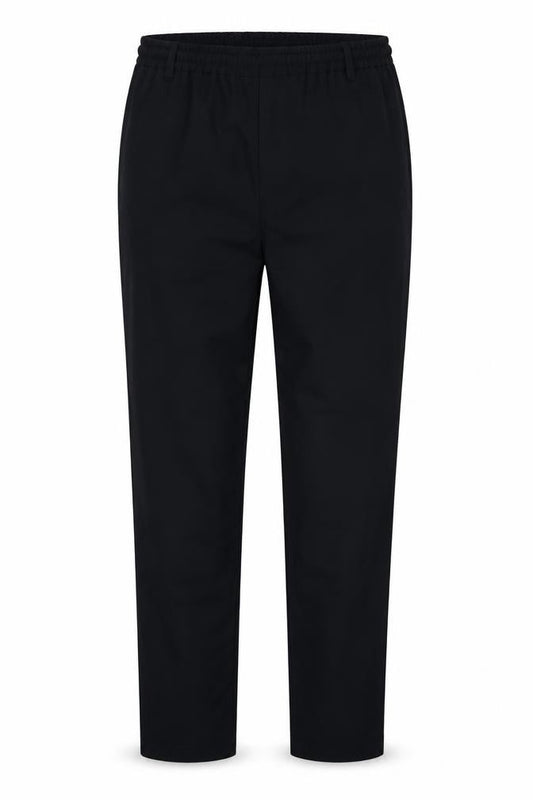 Zara Men Black XL Slim Fit Stretch Trousers Elastic Waist