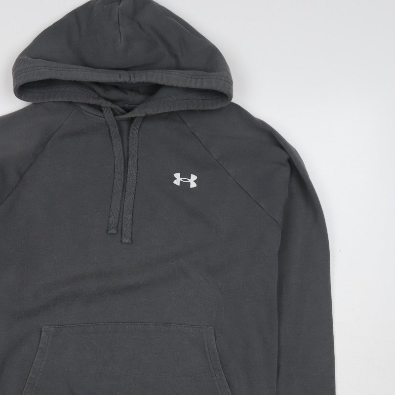 Under Armour Teens Black XS Pullover Hoodie ColdGear Logo Fleece