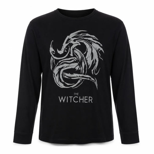 Netflix Mens Black M The Witcher Graphic Long Sleeve T-Shirt