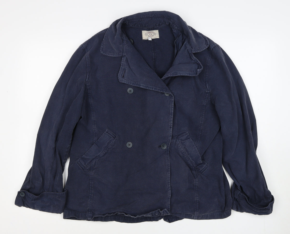 Armani Jeans Women’s Blue Cotton Double-Breasted Jacket Size M