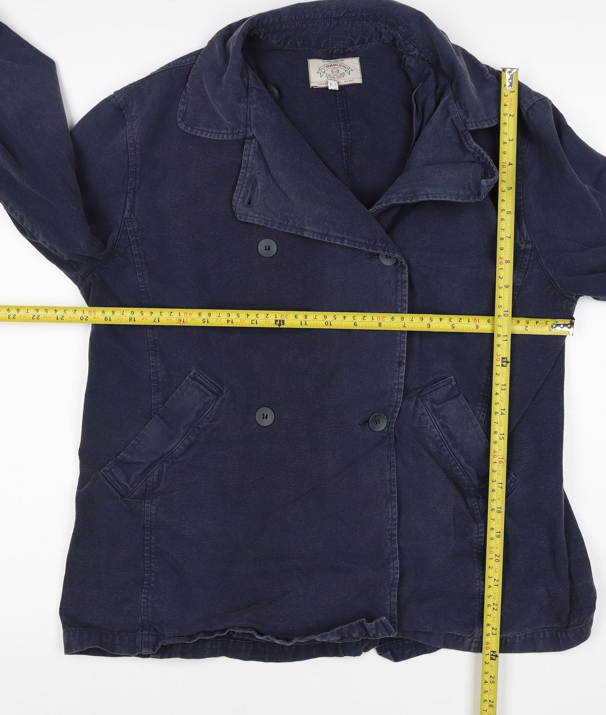 Armani Jeans Women’s Blue Cotton Double-Breasted Jacket Size M