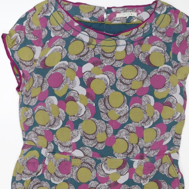 White Stuff Women’s Multicoloured Floral Shift Dress UK 12