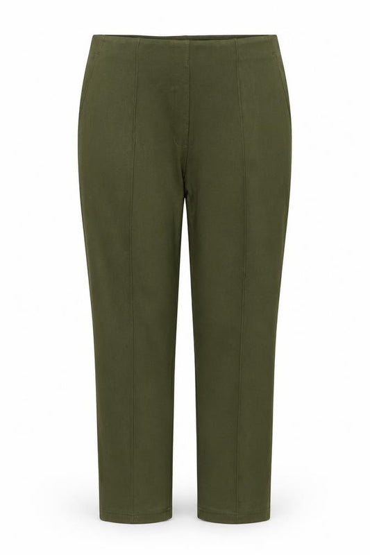 Marks & Spencer Women Green Size 16 Straight Stretch Trousers