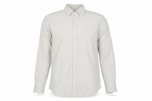 Next Men’s Beige Check Long Sleeve Button-Down Shirt Size L