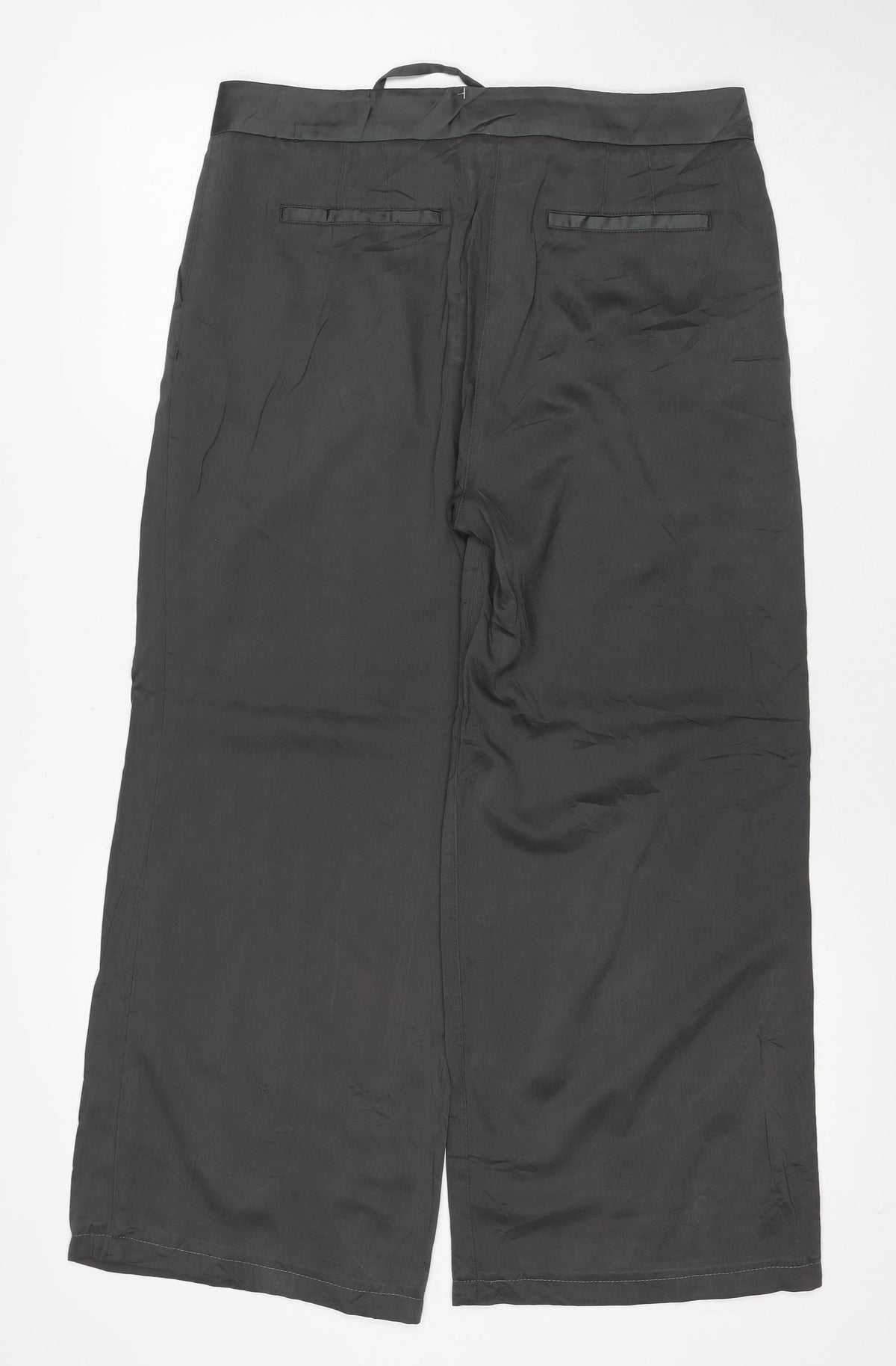 Per Una Women’s Black Size 12 Wide-Leg Drawstring Trousers
