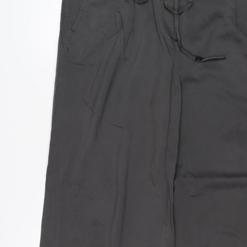 Per Una Women’s Black Size 12 Wide-Leg Drawstring Trousers