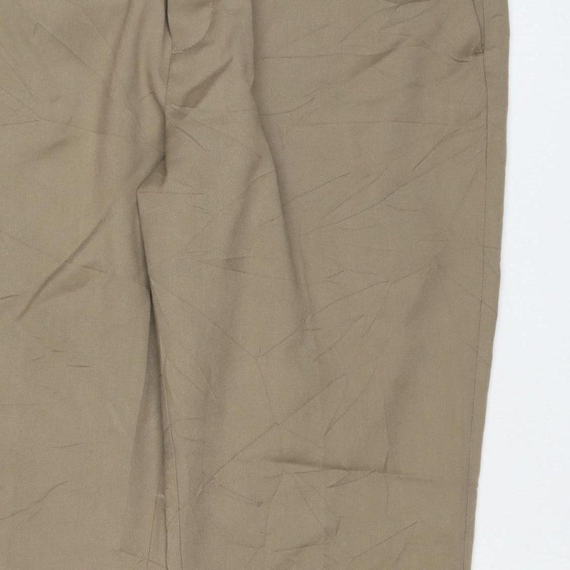 H&M Women’s Brown M Slim Fit Drawstring Trousers Viscose Blend