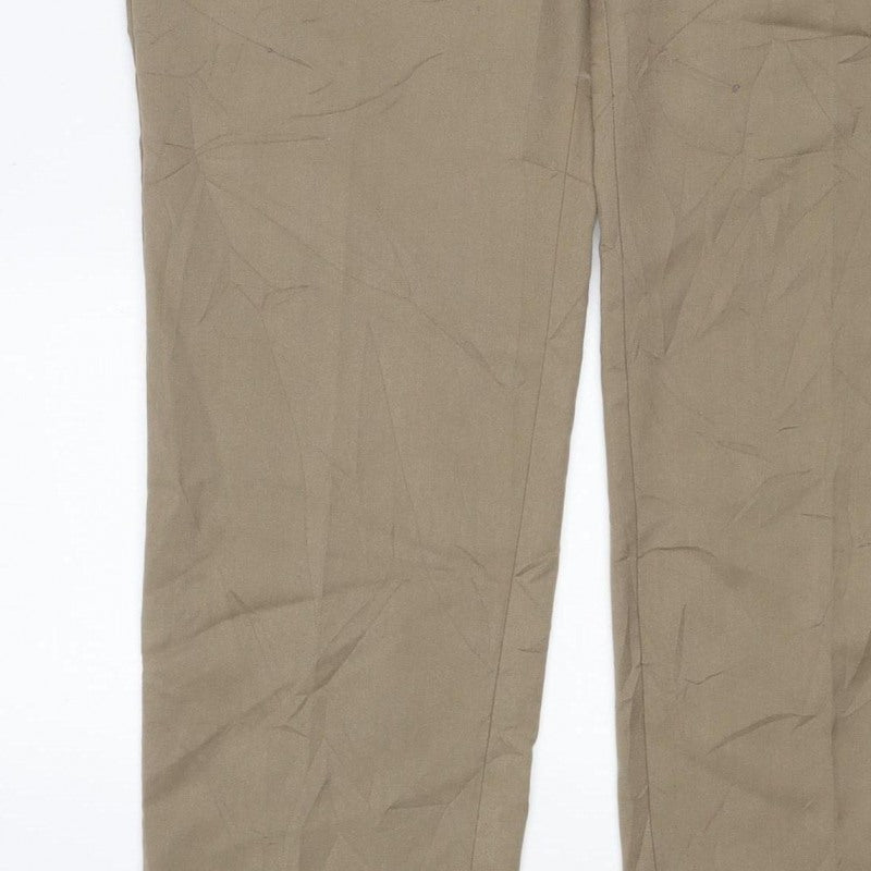 H&M Women’s Brown M Slim Fit Drawstring Trousers Viscose Blend