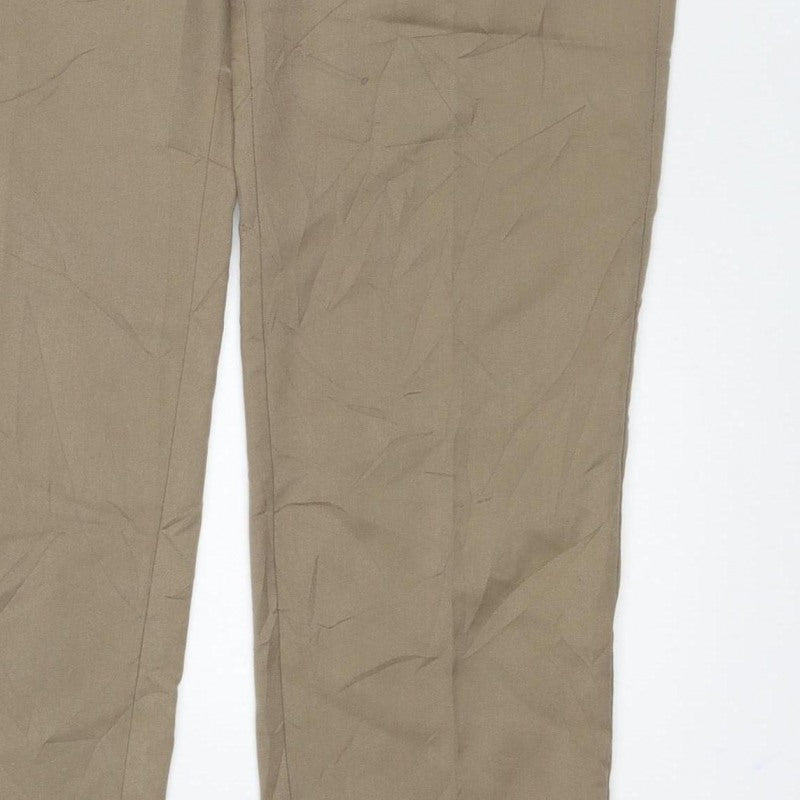 H&M Women’s Brown M Slim Fit Drawstring Trousers Viscose Blend