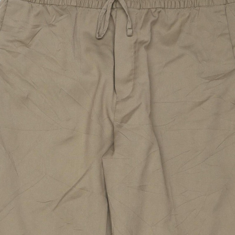 H&M Women’s Brown M Slim Fit Drawstring Trousers Viscose Blend