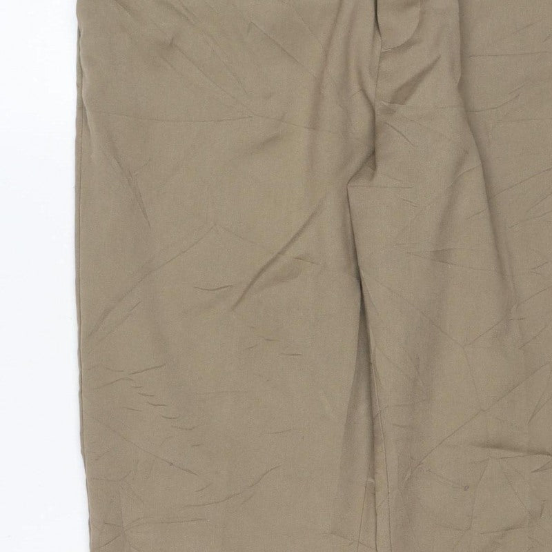 H&M Women’s Brown M Slim Fit Drawstring Trousers Viscose Blend