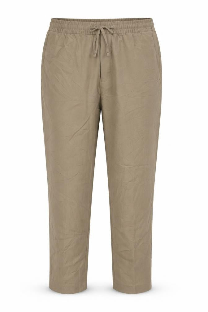 H&M Women’s Brown M Slim Fit Drawstring Trousers Viscose Blend