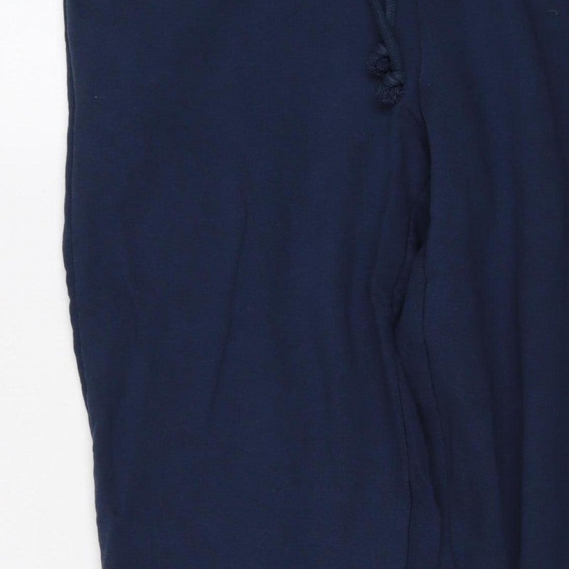 Marks and Spencer Women Blue UK 12 Long Jogger Sweatpants Drawstring